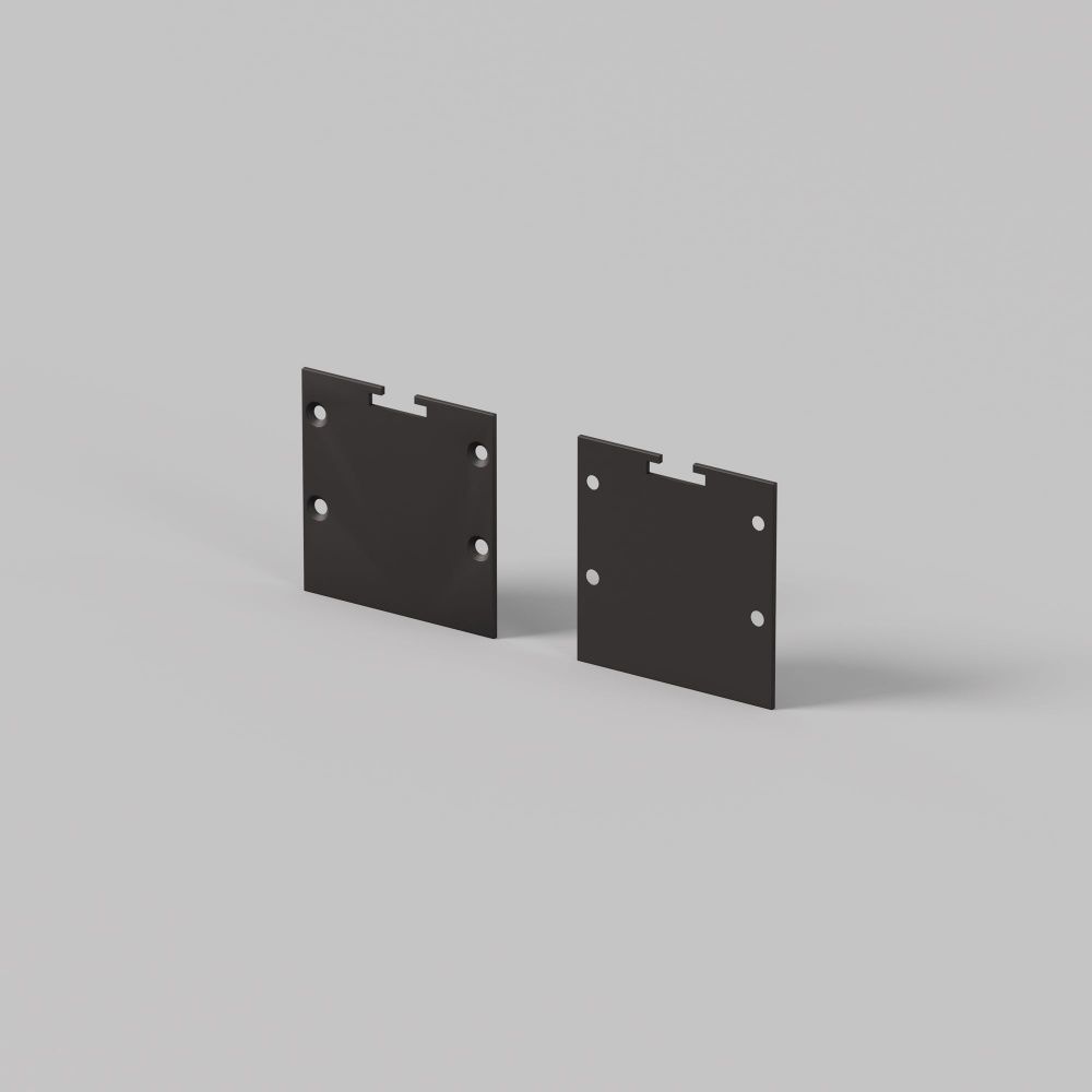 Комплект заглушек (для профиля 35x35) 2 шт., ALM-3535BT-B-EC 642038