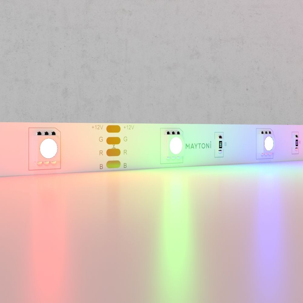 Светодиодная лента 12В 5050 7,2Вт/м  RGB 5м IP20