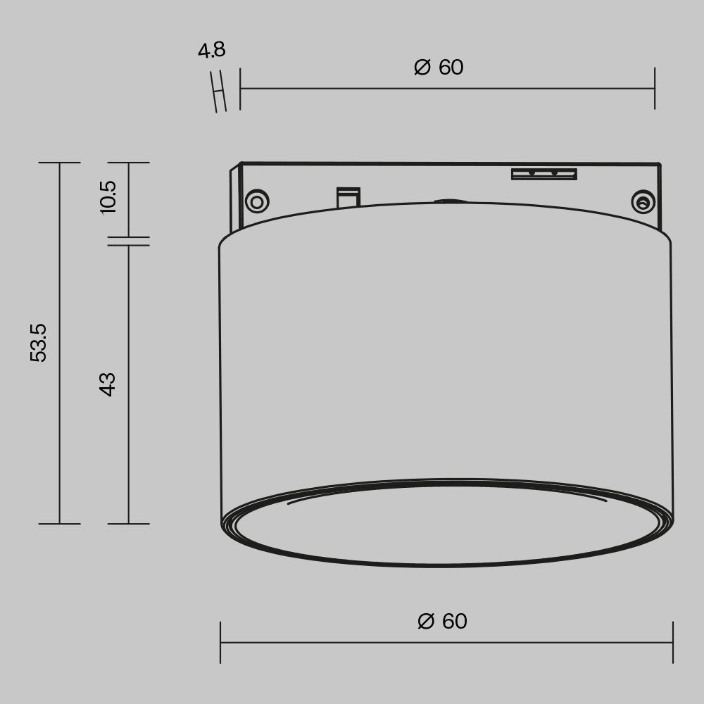 Трековый светильник Maytoni TR188-1-5W4K-M-BW