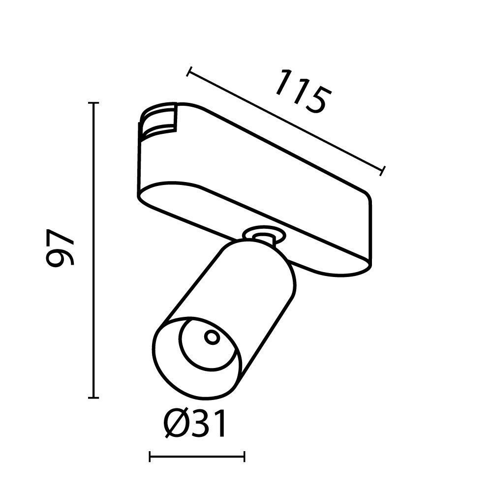Трековый светильник Maytoni TR103-1-5W4K-M-B