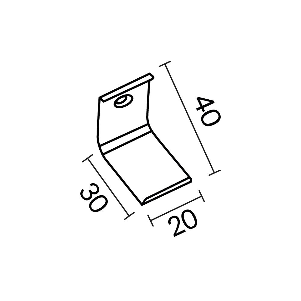 Комплект креплений (для профиля 30x30) 4 шт., ALM-3030-MT 642074