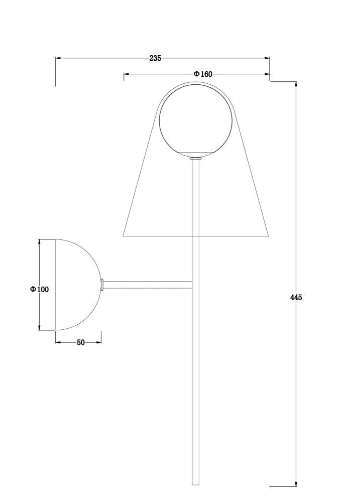 Настенный светильник (бра) Freya FR5382WL-01BS