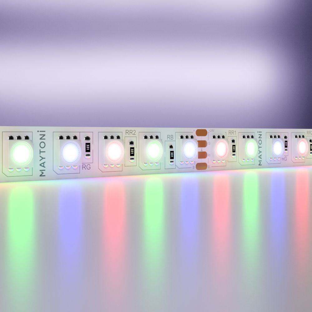 Светодиодная лента 24В 5050 21Вт/м RGB 5м IP20