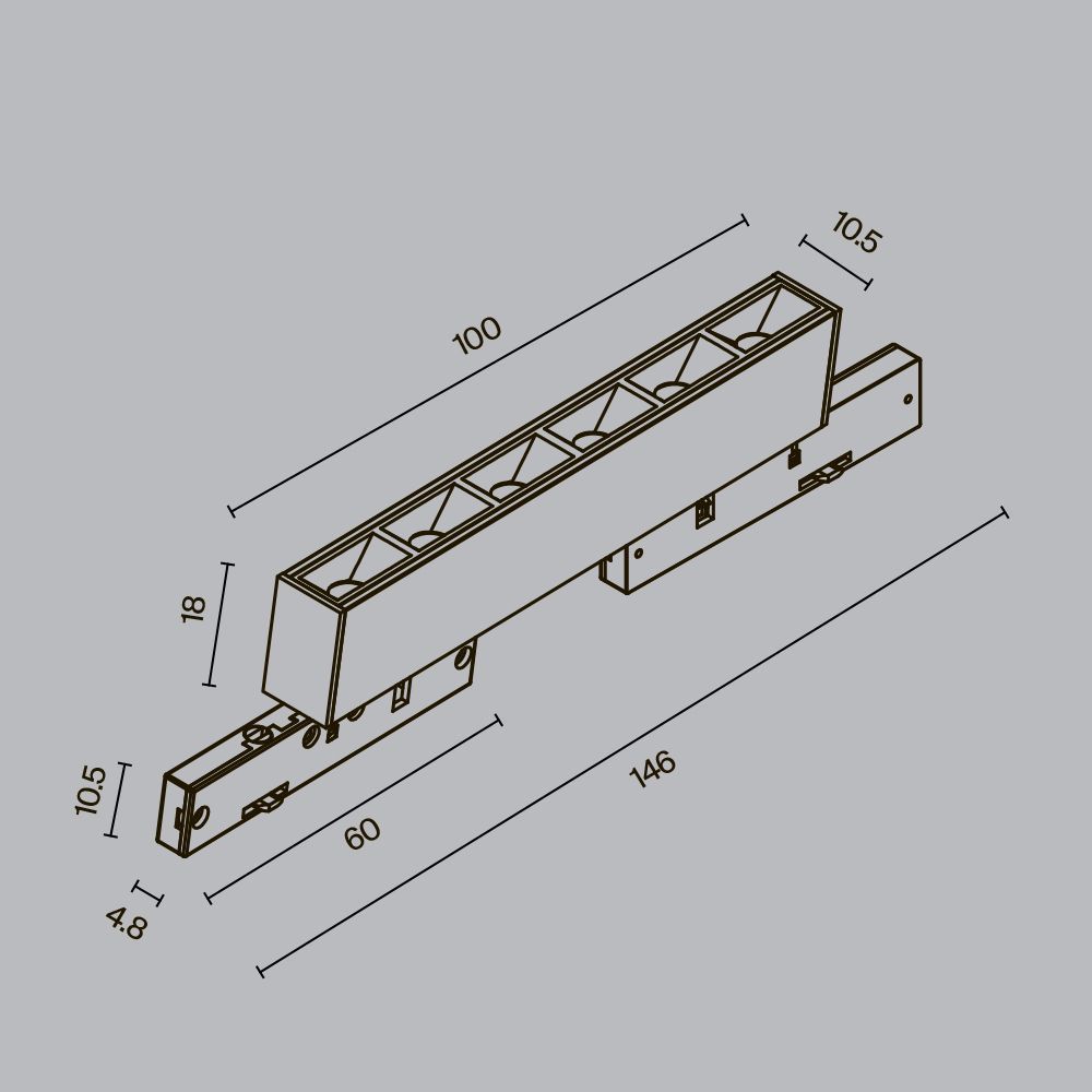 Трековый светильник Maytoni TR193-1-5W3K-M-B