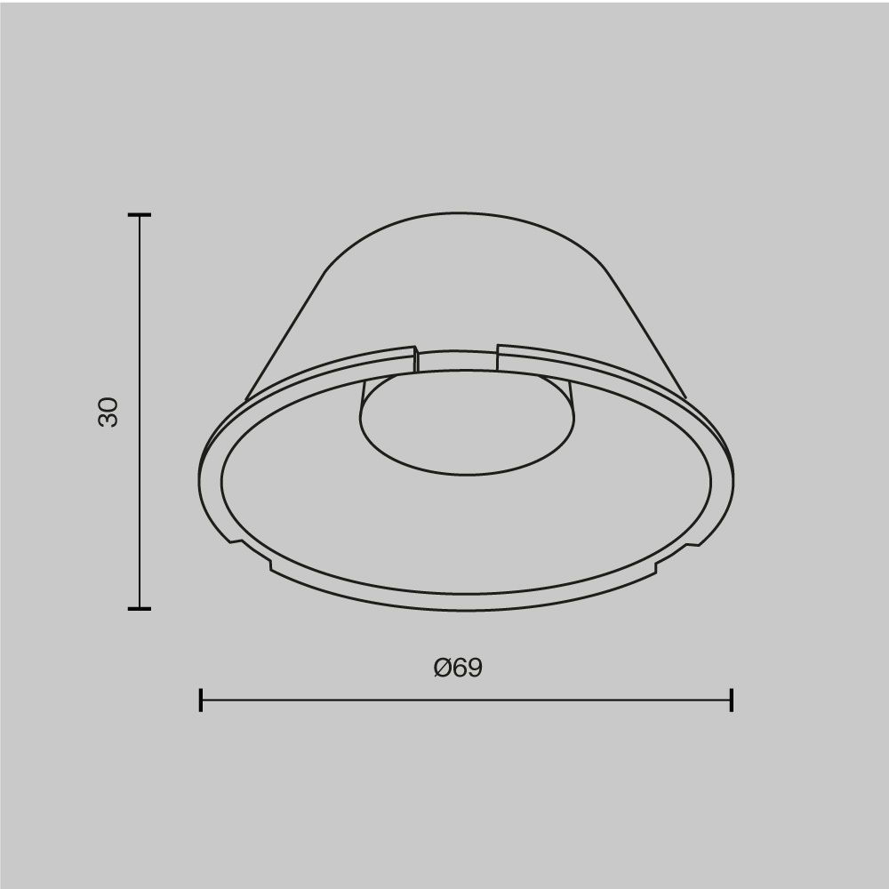 Линза ⌀69mm 60° для Focus Led 30Вт