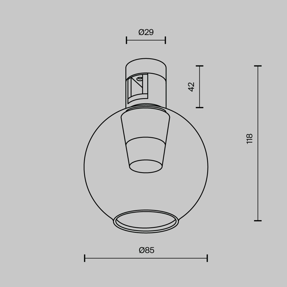 Трековый светильник Maytoni TR148-1-3W3K-PT