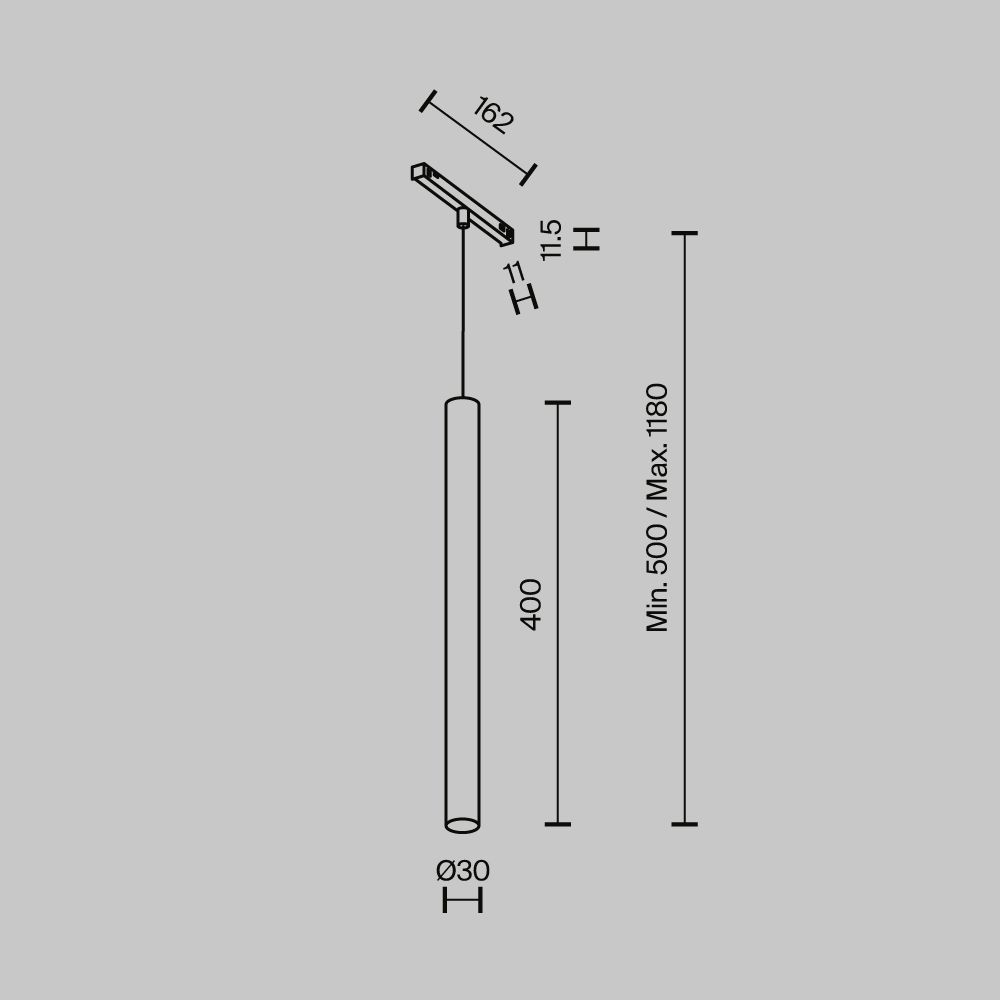 Трековый светильник Maytoni TR245-4-7WTW-DD2-B