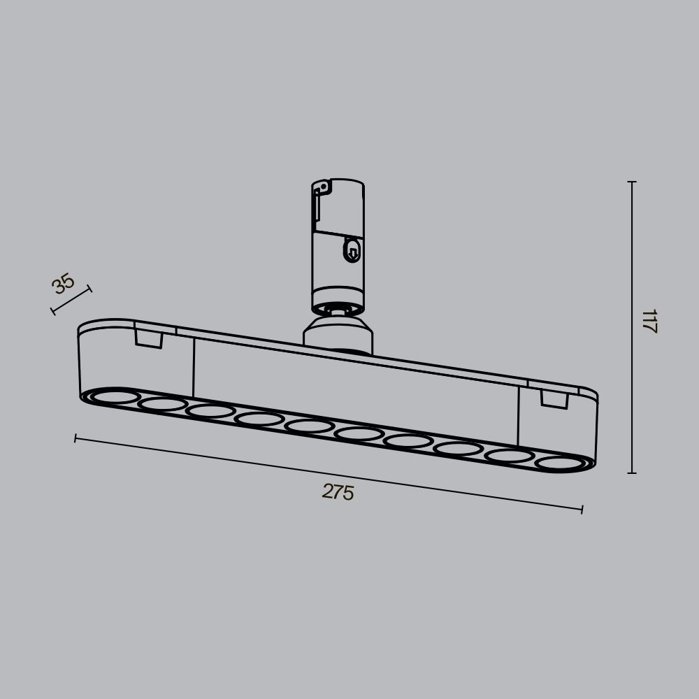 Трековый светильник Maytoni TR203-1-10W3K-S-B