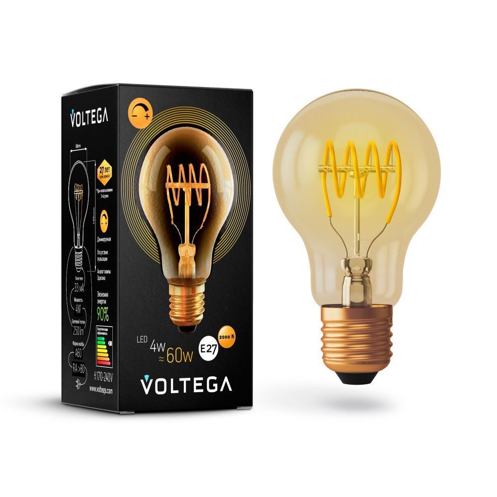 Светодиодная лампа Loft Led A60 4W 2800K E27 DIM 360°