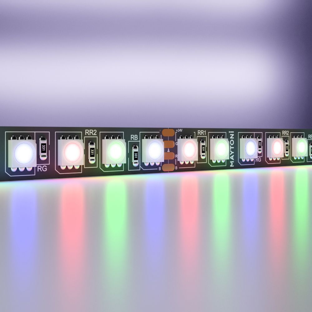 Светодиодная лента 24В 5050 21Вт/м RGB 5м IP20 Black
