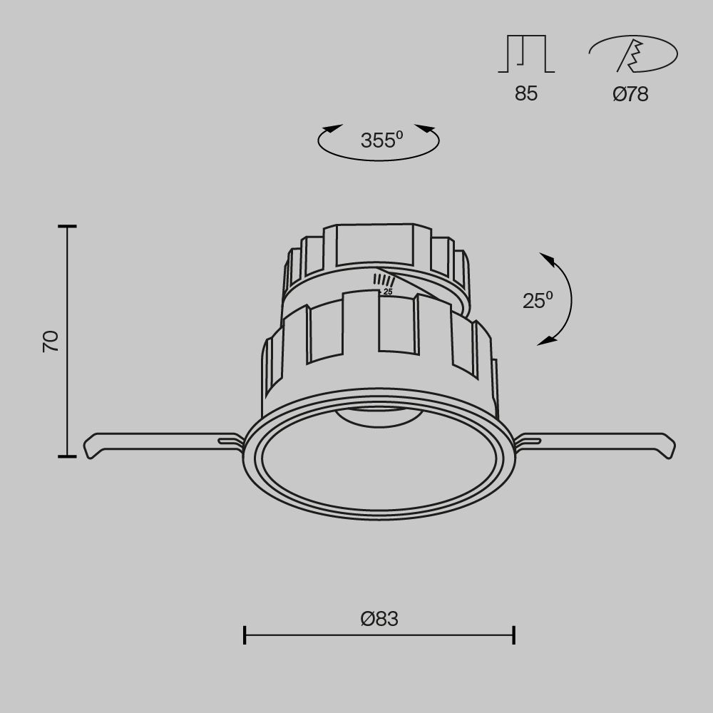 Встраиваемый светильник Maytoni DL057-10W3K-W