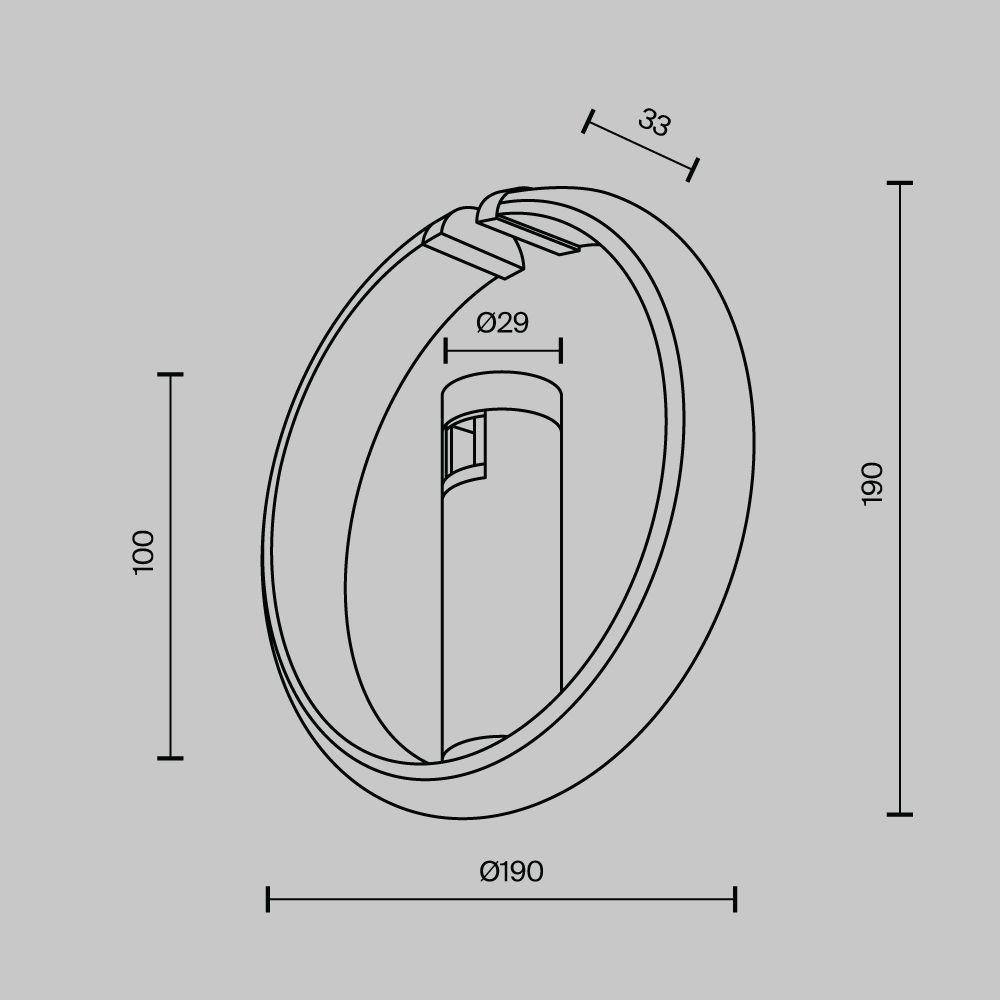 Трековый светильник Maytoni TR230-1-10W3K-B