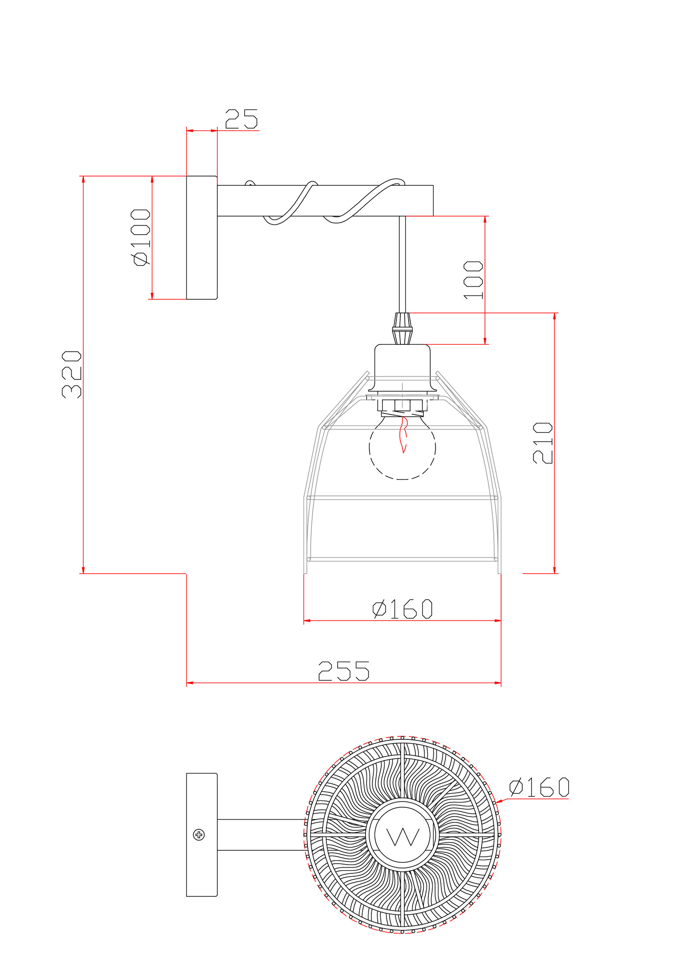 Настенный светильник (бра) Freya FR5334WL-01B