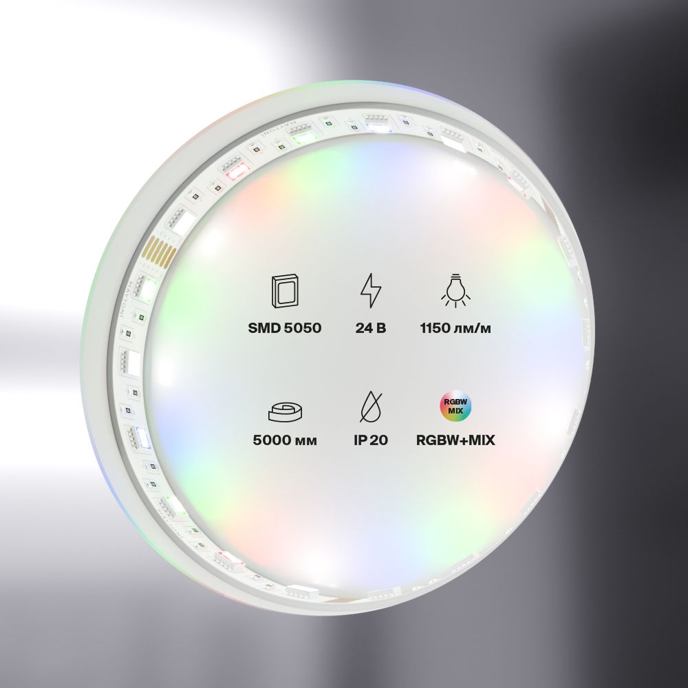 Светодиодная лента 24В 5050 20Вт/м RGB 5м IP20