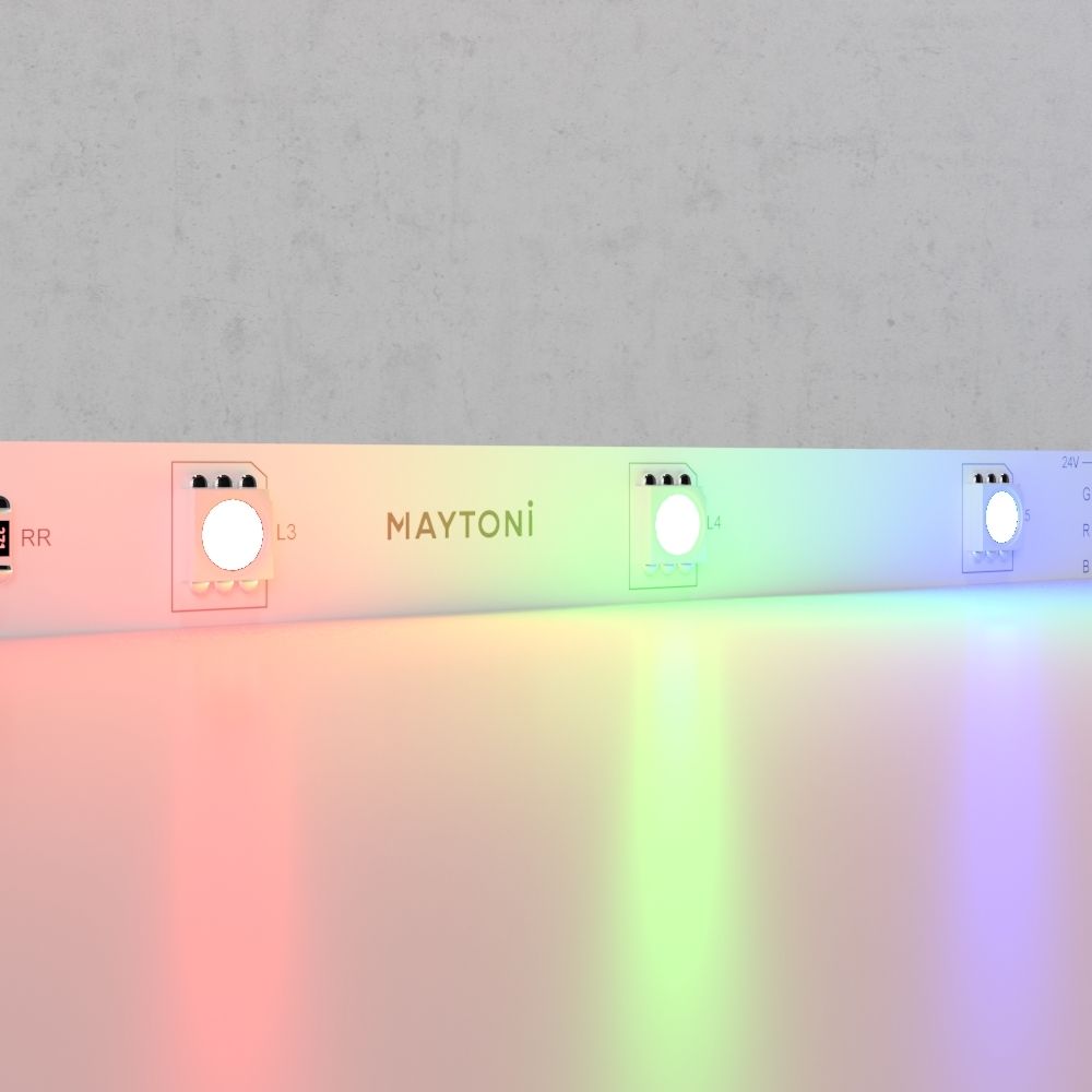 Светодиодная лента 24В 5050 7,2Вт/м RGB 5м IP20