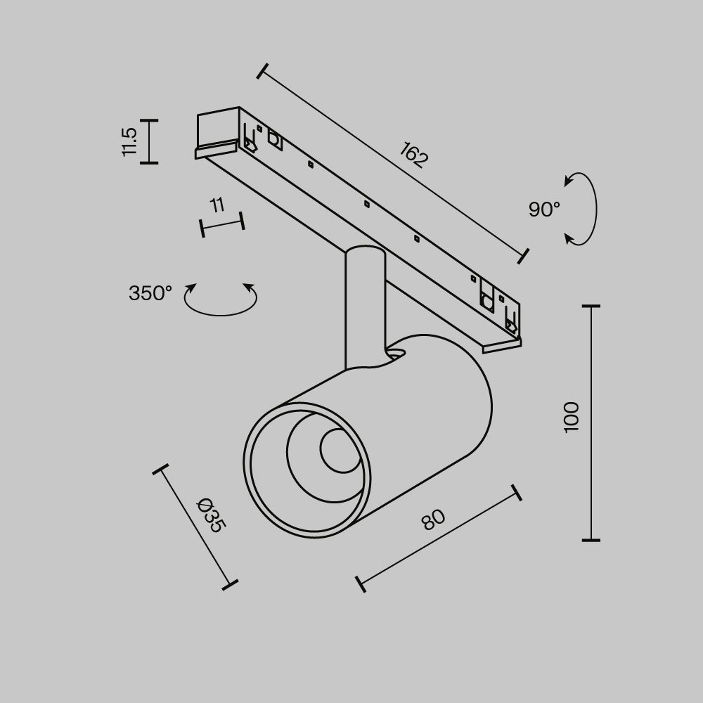 Трековый светильник Maytoni TR243-4-5WTW-DD2-B