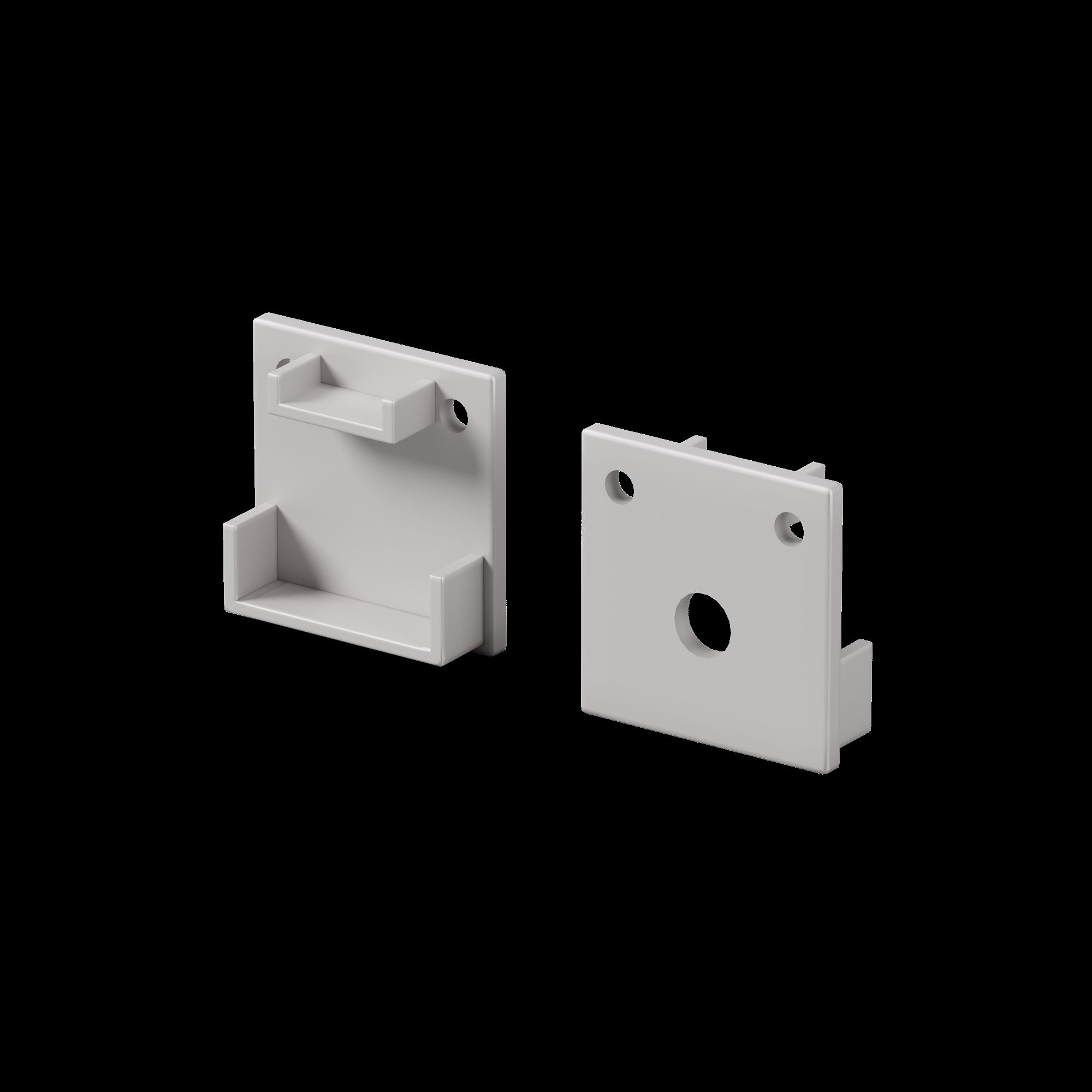 Комплект заглушек (для профиля 20x20) 2 шт., ALM-2020B-EC 642077