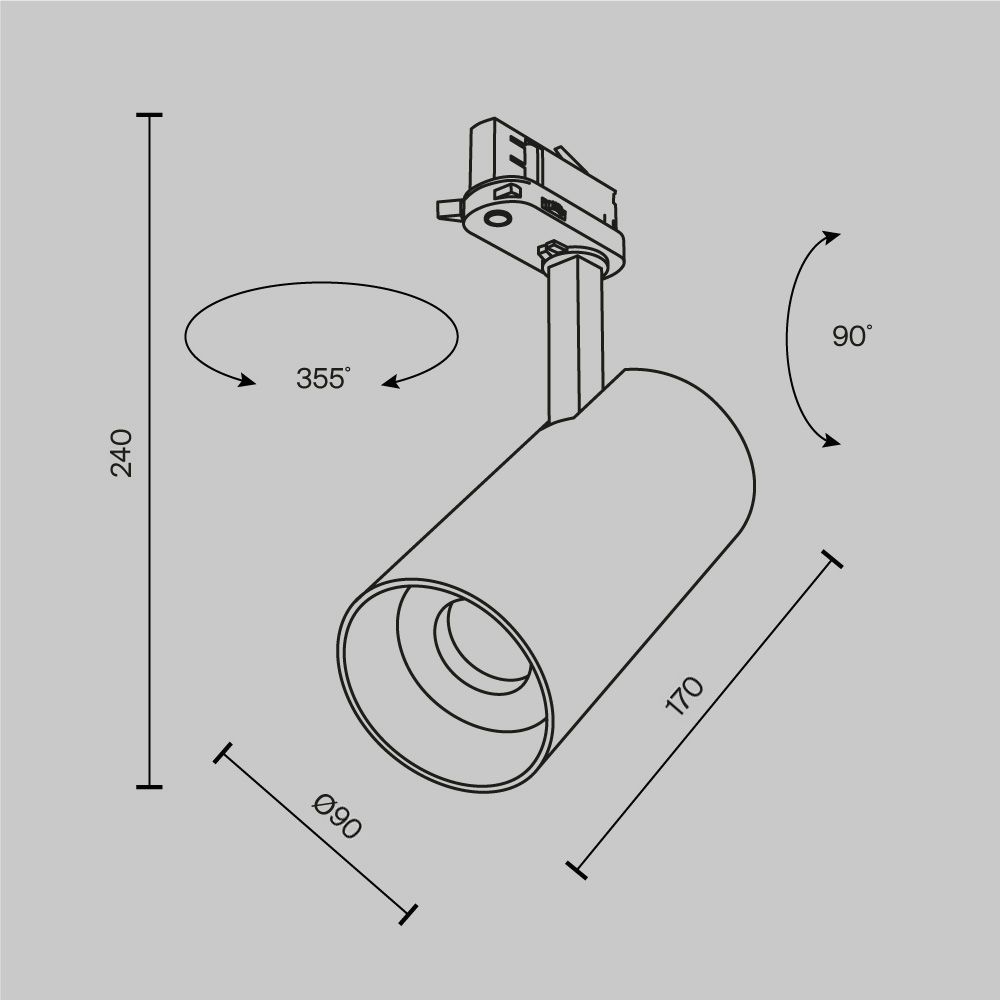 Трековый светильник Maytoni TR197-3-40WCCT-M-W