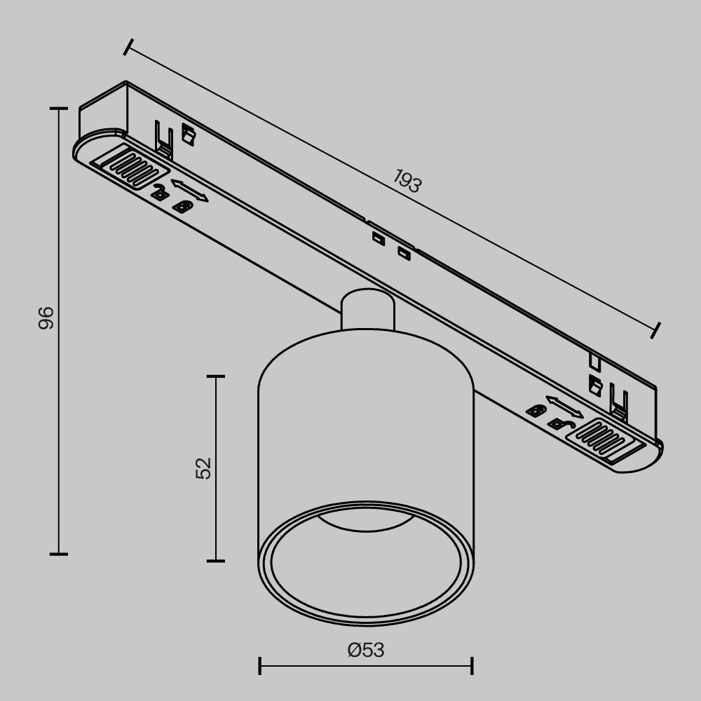 Трековый светильник Maytoni TR132-4-7W-DS-B