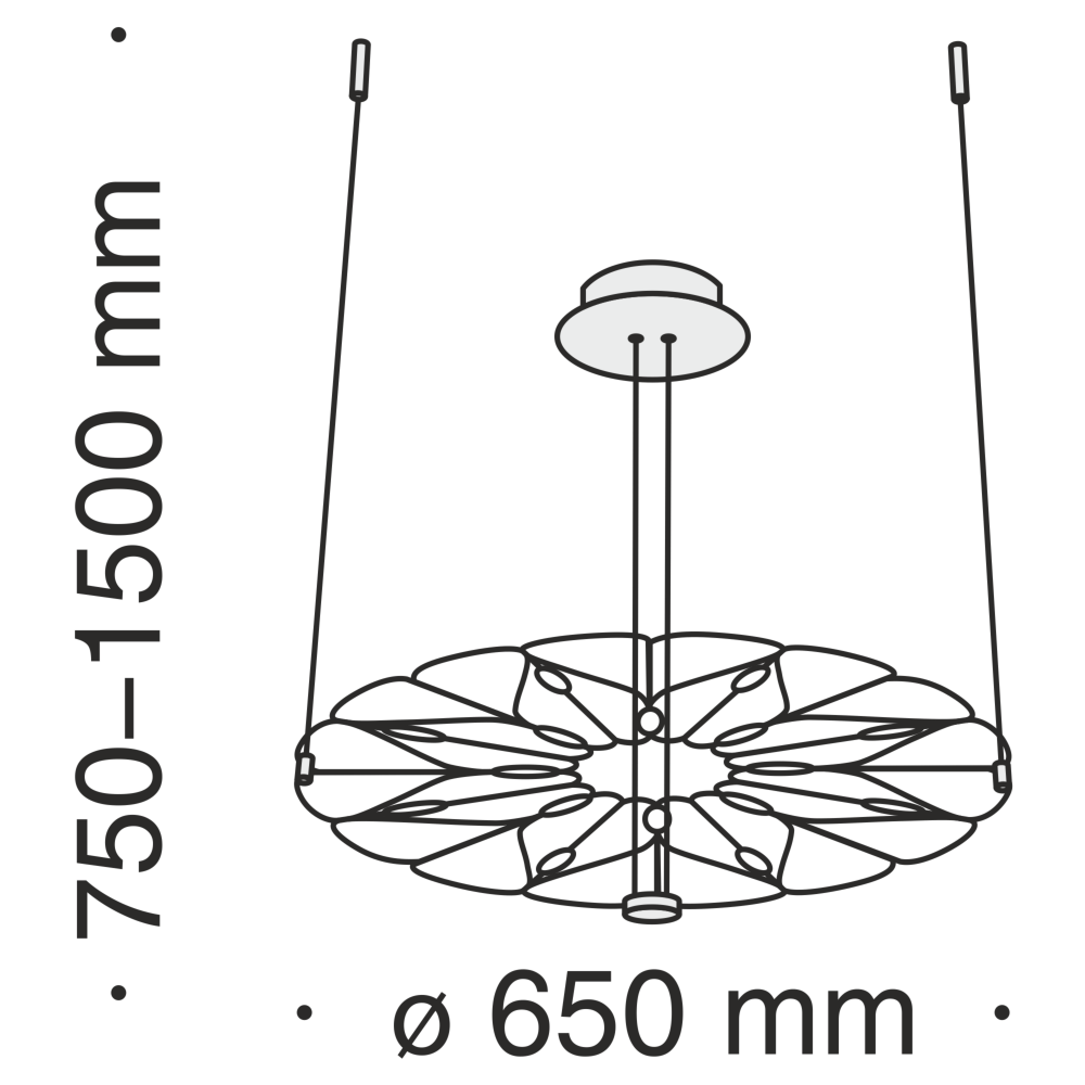 Подвесной светодиодный светильник Maytoni Volare MOD037PL-L16B