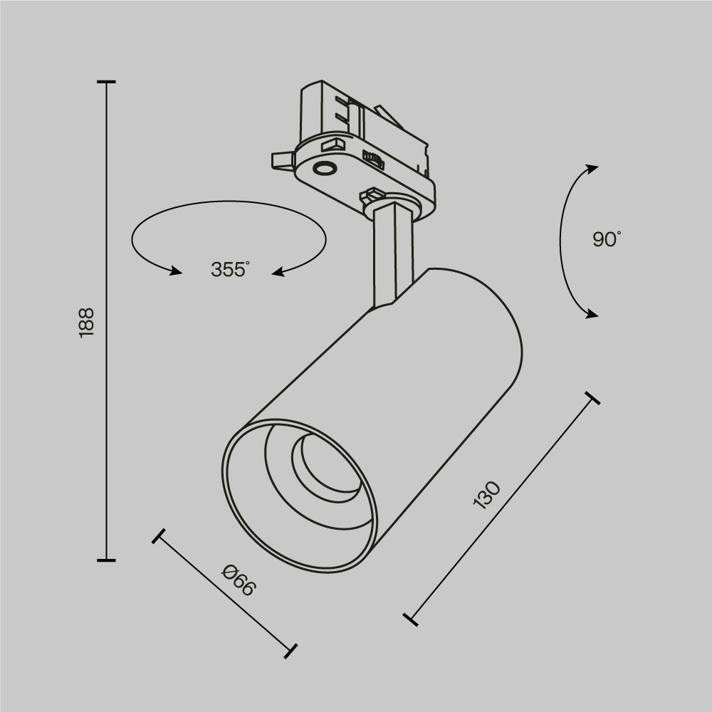 Трековый светильник Maytoni TR197-3-20WCCT-M-W