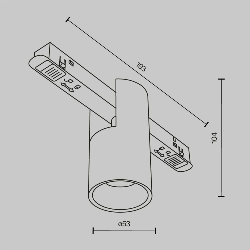 Трековый светильник Maytoni TR122-4-7W-DS-B