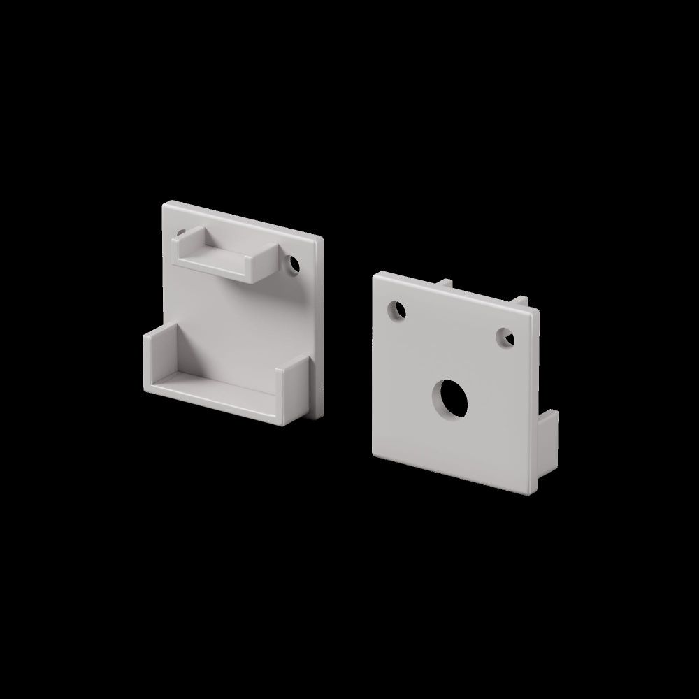 Комплект заглушек (для профиля 20x20) 2 шт., ALM-2020B-EC 642077