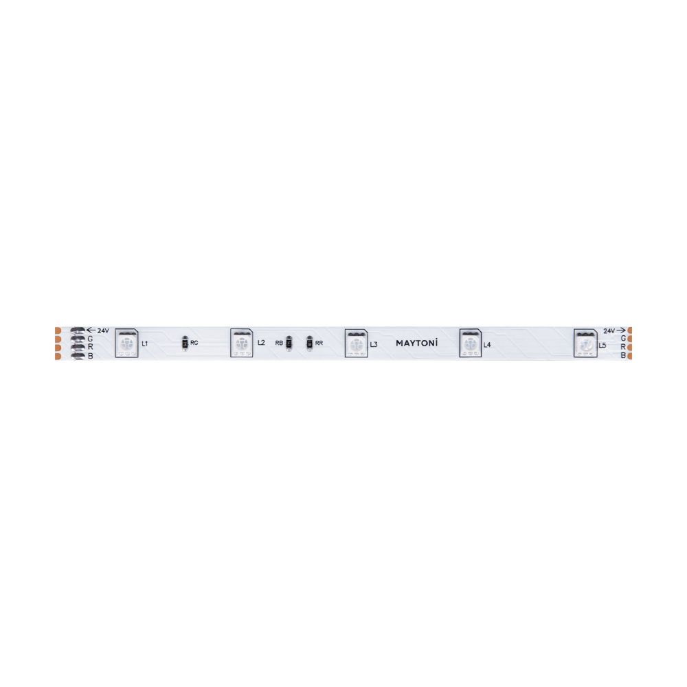 Светодиодная лента 24В 5050 7,2Вт/м RGB 5м IP20