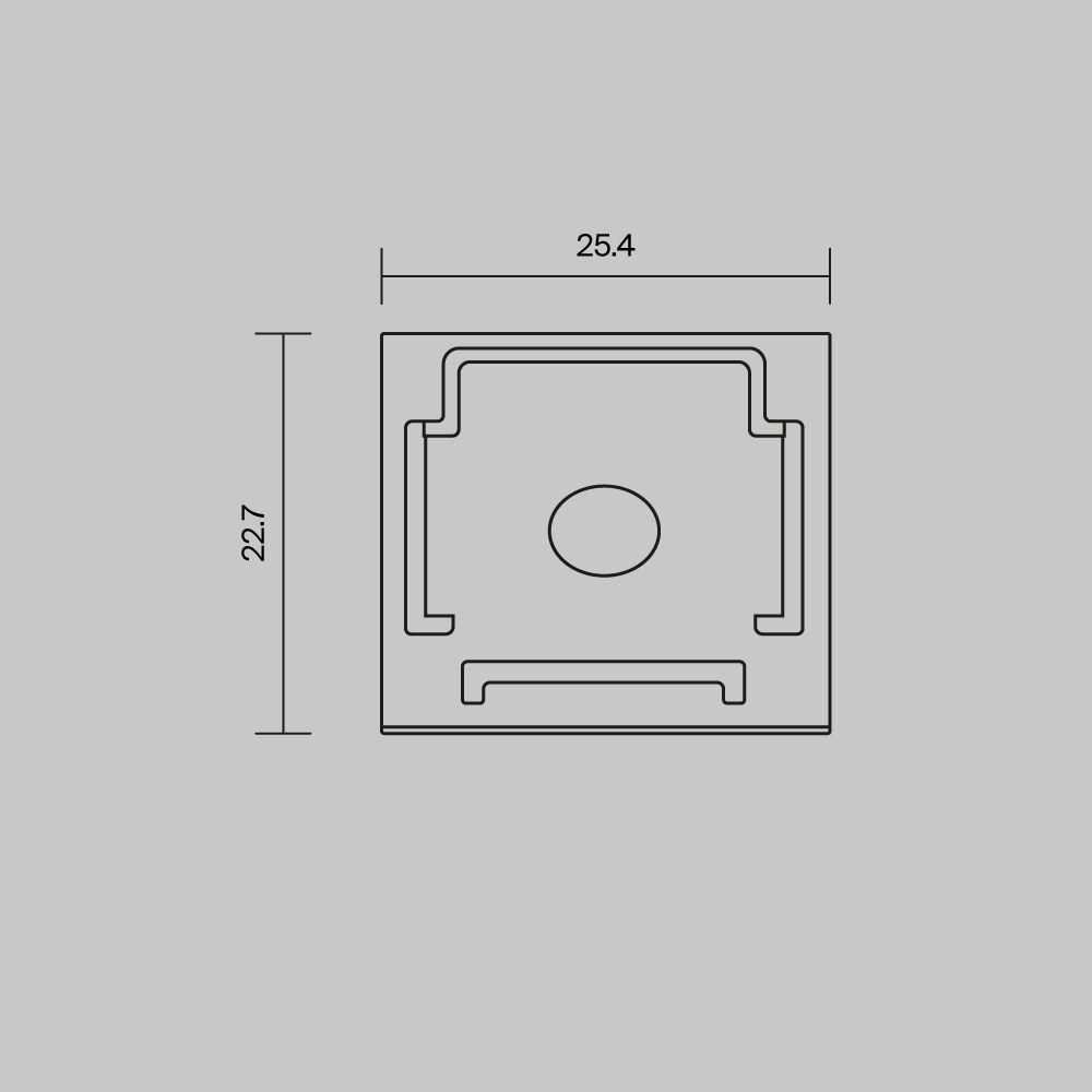 Комплект заглушек (для профиля 25x22) 2 шт., ALM-2522-B-EC 642066