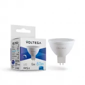 Лампа светодиодная диммируемая Voltega GU5.3 6W 4000K матовая VG2-S1GU5.3cold6W-D 7171
