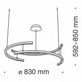 Подвесной светодиодный светильник Maytoni Line MOD054PL-L52B3K