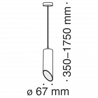 Подвесной светильник Maytoni Vela P026PL-01B фото