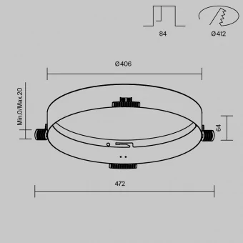 Аксессуар для встраиваемого светильника Technical DLA032-TRS45-W фото