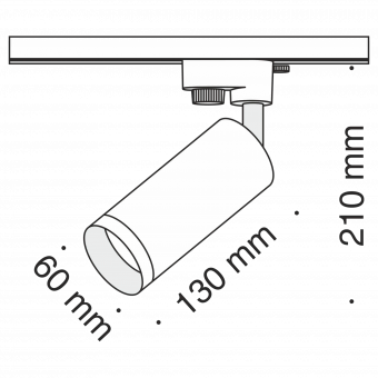 Трековый светильник Technical TR004-1-GU10-GF фото