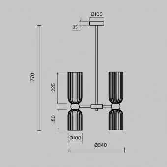 Подвесной светильник Maytoni MOD302PL-06W фото