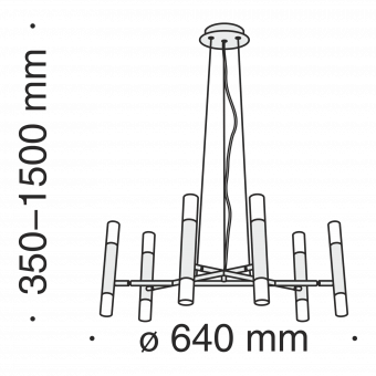 Подвесной светильник Maytoni MOD031PL-12B фото