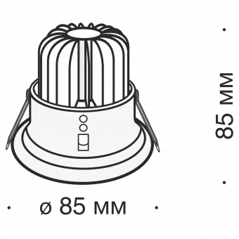 Встраиваемый светодиодный светильник Maytoni Yin DL034-2-L8W фото