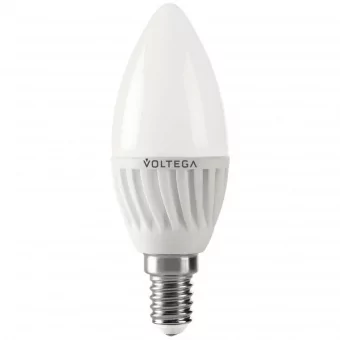 Лампа светодиодная Voltega E14 6,5W 4000К матовая VG1-C2E14cold6W-C 5716 фото
