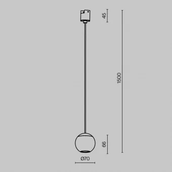 Трековый подвесной светильник Technical TR165-1-8W3K-M-B фото